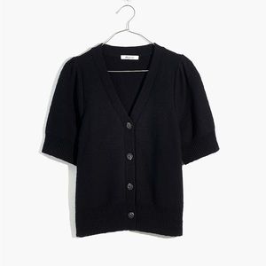 MADEWELL Short- sleeve cardigan sweater